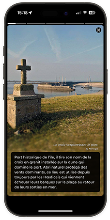 capture écran application patrimoniale Houat Hoedic